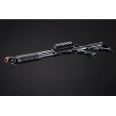 Golden Eagle M8873 3/6-Shot Pump Action Gas Airsoft Shotgun w/ Optic Rail & M4 Crane Stock