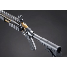 Golden Eagle M8874 3/6-Shot Pump Action CO2 Airsoft Shotgun w/ Flip Up Sights, Picatinny Rail & M4 Crane Stock