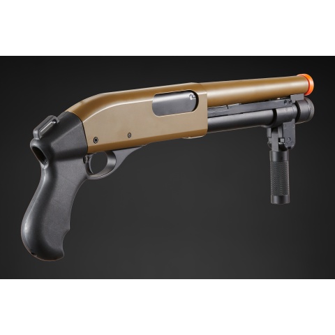 Golden Eagle M8876 3/6-Shot Pump Action Gas Airsoft Sawed-Off Shotgun w/ Forend Handle