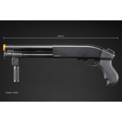 Golden Eagle M8876 3/6-Shot Pump Action Gas Airsoft Sawed-Off Shotgun w/ Forend Handle