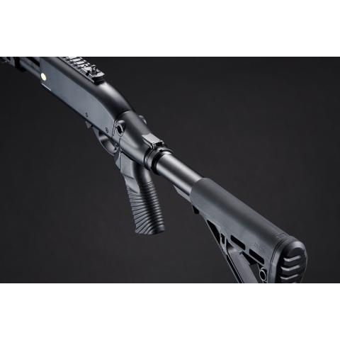 Golden Eagle M8878 3/6-Shot Pump Action Gas Airsoft Sawed-Off Shotgun w/ M-LOK Forend & Delta Stock