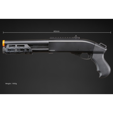 Golden Eagle M8879 3/6-Shot Pump Action Gas Airsoft Sawed-Off Shotgun w/ M-LOK Forend