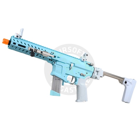 G&G FAR 9 Rapid Folding PCC Airsoft AEG Rifle - Exclusive Macaron Blue Colorway