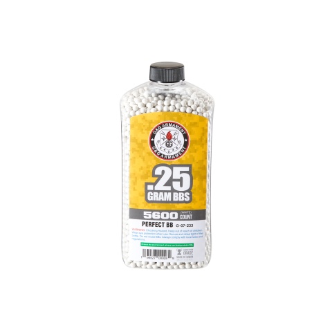 G&G 0.25g Precision 6mm Airsoft BBs [5600rd Bottle] - WHITE