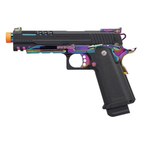 G&G GPM1911 CP Rainbow GBB Airsoft Pistol with Iridescent Hardware