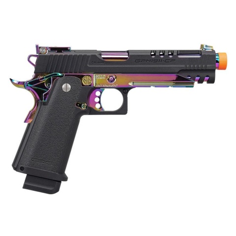 G&G GPM1911 CP Rainbow GBB Airsoft Pistol with Iridescent Hardware