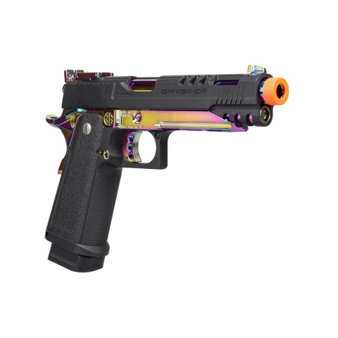 G&G GPM1911 CP Rainbow GBB Airsoft Pistol with Iridescent Hardware