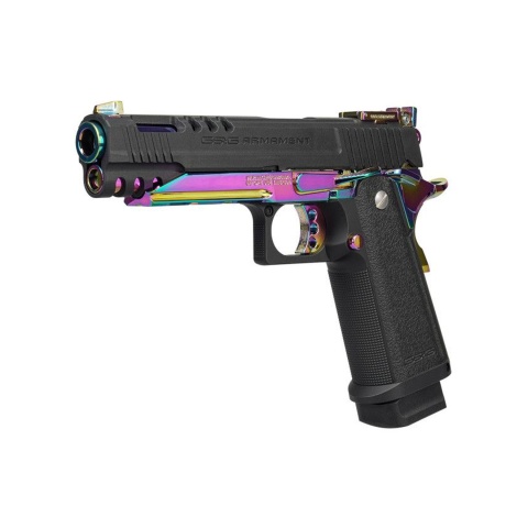 G&G GPM1911 CP Rainbow GBB Airsoft Pistol with Iridescent Hardware