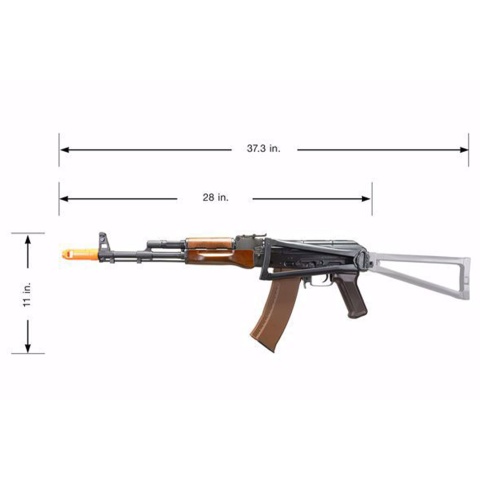 E&L AKS-74N Platinum AEG AK Airsoft Rifle w/ 2.0 ETU MOSFET - Wood and Steel