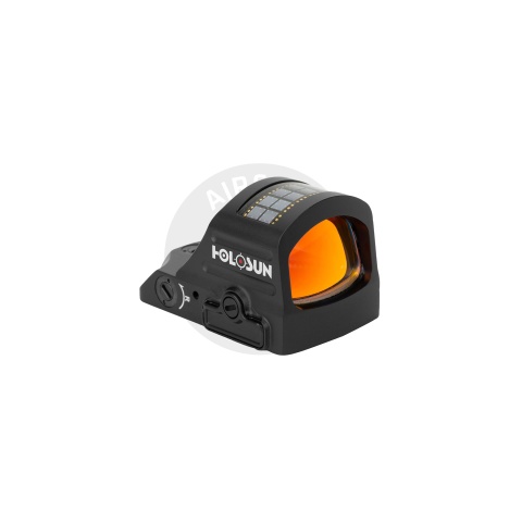 HOLOSUN HS407C X2 Solar + Battery Powered Micro Dot Reflex Sight w/ Red Dot Reticle - (Black)