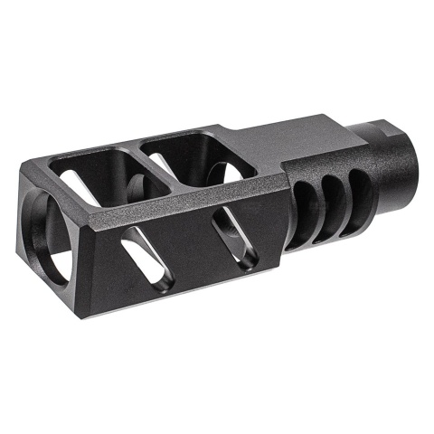 ITP SAIGA-12 / AK Style Airsoft Compensator For M24 CW Adapter Type - (Black)