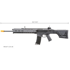 Atlas Custom Works Airsoft Masada DMR Polymer AEG w/ Integrated Cheek Riser - BLACK