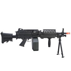 Atlas Custom Works MK46 M249 Saw Light Machine Gun w/ Polymer Receiver (Color: Black)