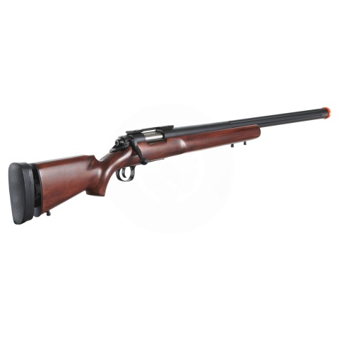 A&K SOCOM Type M24 Bolt Action Rifle Airsoft Sniper Rifle w/ Adjustable Stock - (Wood)