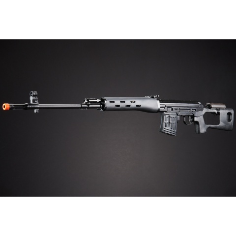 Atlas Custom Works SVD Dragunov Electric Airsoft Sniper Rifle w/ Sportsman Stock (Color: Black)