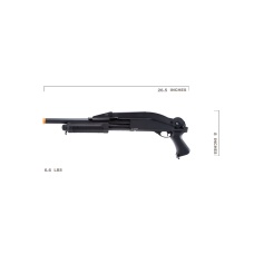 Atlas Custom Works Pump Action Spas 12 Hybrid w/ Foldable Stock (Color: Black)