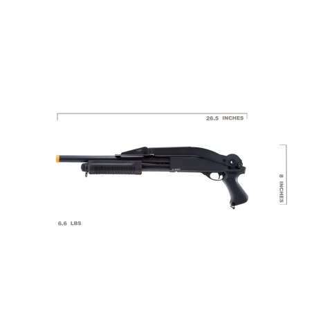 Atlas Custom Works Pump Action Spas 12 Hybrid w/ Foldable Stock (Color: Black)