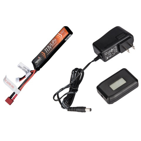 Lipo Battery 11.1V1100 Deans w/ LCD Lipo Charger Bundle