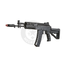LCT AK LCK-12 Stamped Steel Airsoft AEG w/ Side-Folding Stock Tube & GATE ASTER V2 SE Expert - (Black)