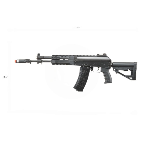 LCT AK LCK-12 Stamped Steel Airsoft AEG w/ Side-Folding Stock Tube & GATE ASTER V2 SE Expert - (Black)
