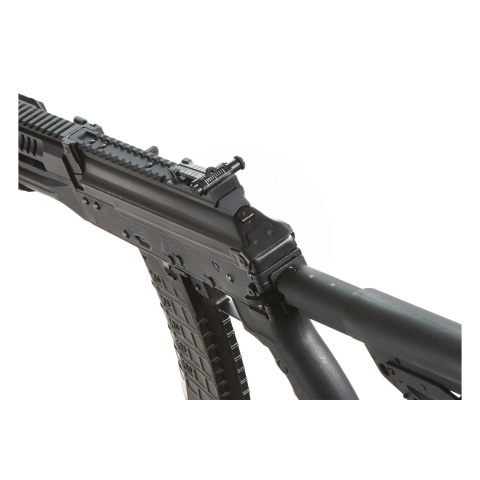 LCT AK LCK-12 Stamped Steel Airsoft AEG w/ Side-Folding Stock Tube & GATE ASTER V2 SE Expert - (Black)