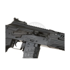 LCT AK LCK-12 Stamped Steel Airsoft AEG w/ Side-Folding Stock Tube & GATE ASTER V2 SE Expert - (Black)