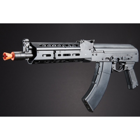 LCT Airsoft AK104 Steel AEG Airsoft Rifle w/ ASTER V2 SE Expert & Picatinny Stock Adapter - (Black)
