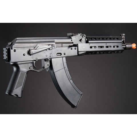 LCT Airsoft AK104 Steel AEG Airsoft Rifle w/ ASTER V2 SE Expert & Picatinny Stock Adapter - (Black)