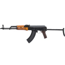 LCT AKMS Steel AK Airsoft AEG Rifle w/ Under Folding Stock (Black & Wood)