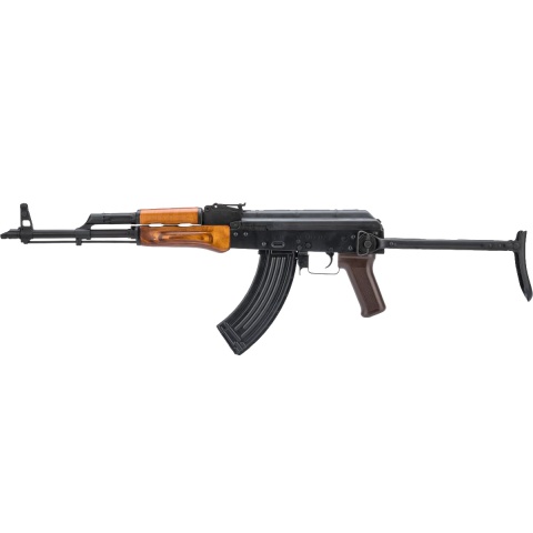 LCT AKMS Steel AK Airsoft AEG Rifle w/ Under Folding Stock (Black & Wood)