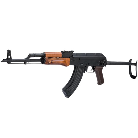 LCT AKMS Steel AK Airsoft AEG Rifle w/ Under Folding Stock (Black & Wood)