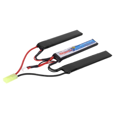 Tenergy 11.1V 1000mAh Lithium Polymer LiPo Airsoft Crane Stock Battery (No. 31600)