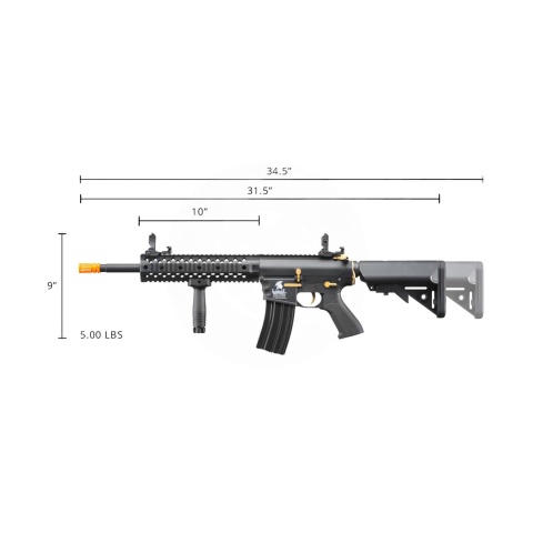 Lancer Tactical Gen 2 M4 Evo Airsoft AEG Rifle (Black & Gold)(No Battery and Charger)