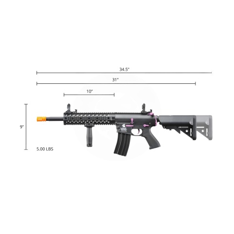 Lancer Tactical Gen 2 M4 Evo Airsoft AEG Rifle (Black & Purple)(No Battery and Charger)