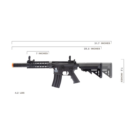 Lancer Tactical Gen 2 M4 SD Carbine Airsoft AEG Rifle with Mock Suppressor (Color: Black)
