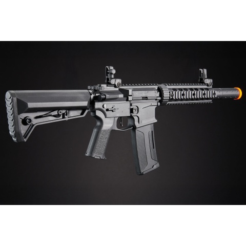 Lancer Tactical Gen 2 M4 SD Carbine Airsoft AEG Rifle w/ Ambidextrous NSR Receiver, NSR Stock & Mock Suppressor - (Black)