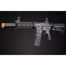 Lancer Tactical Gen 2 M4 SD Carbine Airsoft AEG Rifle w/ Ambidextrous NSR Receiver, NSR Stock & Mock Suppressor - (Black)
