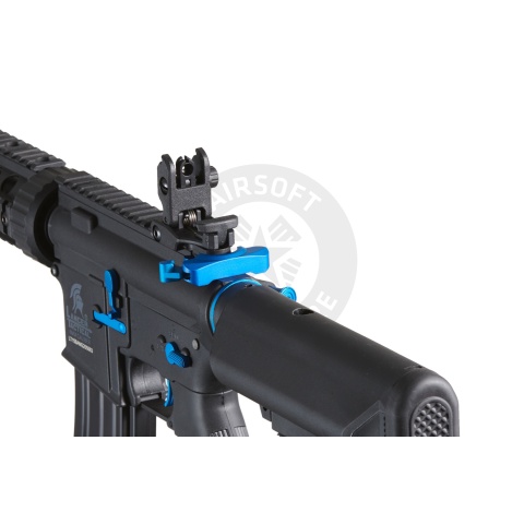 Lancer Tactical Gen 2 M4 SD Carbine Airsoft AEG Rifle with Mock Suppressor (Black / Blue)(No Battery and Charger)