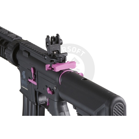 Lancer Tactical Gen 2 M4 SD Carbine Airsoft AEG Rifle with Mock Suppressor (Black / Purple)(No Battery and Charger)