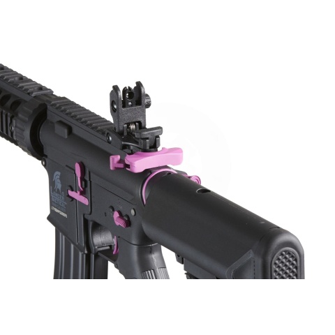 Lancer Tactical Gen 2 M4 SD Carbine Airsoft AEG Rifle with Mock Suppressor (Black / Purple)(No Battery and Charger)