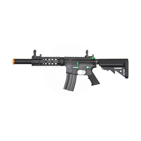 Lancer Tactical Gen 2 M4 SD Carbine Airsoft AEG Rifle with Mock Suppressor (Black / Green)(No Battery and Charger)
