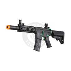 Lancer Tactical Gen 2 M4 SD Carbine Airsoft AEG Rifle with Mock Suppressor (Black / Green)(No Battery and Charger)