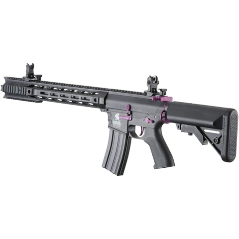 Lancer Tactical LT-25 Gen 2 M4 SPR Interceptor AEG Rifle - Black w/ Purple