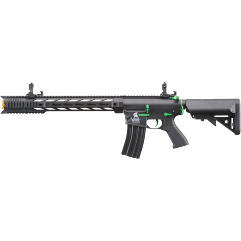 Lancer Tactical LT-25 Gen 2 M4 SPR Interceptor AEG Rifle - Black w/ Green