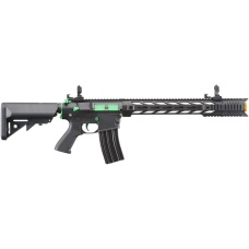 Lancer Tactical LT-25 Gen 2 M4 SPR Interceptor AEG Rifle - Black w/ Green