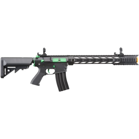 Lancer Tactical LT-25 Gen 2 M4 SPR Interceptor AEG Rifle - Black w/ Green