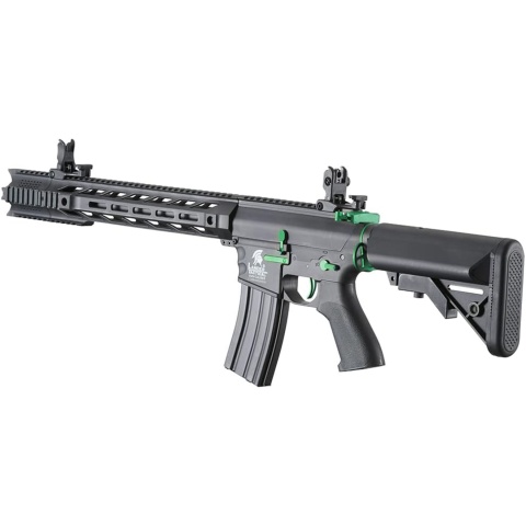 Lancer Tactical LT-25 Gen 2 M4 SPR Interceptor AEG Rifle - Black w/ Green