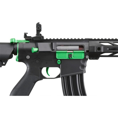 Lancer Tactical LT-25 Gen 2 M4 SPR Interceptor AEG Rifle - Black w/ Green