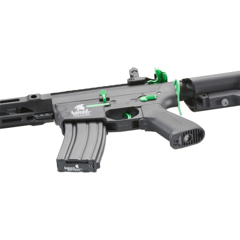 Lancer Tactical LT-25 Gen 2 M4 SPR Interceptor AEG Rifle - Black w/ Green