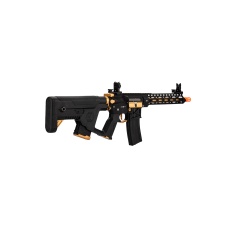 Lancer Tactical Enforcer Blackbird Skeleton AEG w/ Alpha Stock (Color:  Black & Gold)